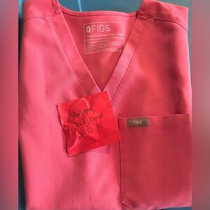 Figs desert rose XXS one pocket Catarina top